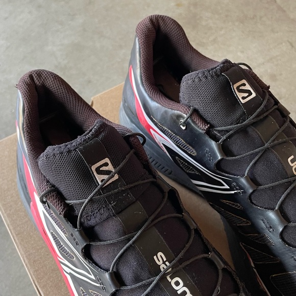 Salomon S-LAB Wings SG Black/Red Trail/Hiking Running Sneakers/Shoes 12.5 Womens - Picture 5 of 10